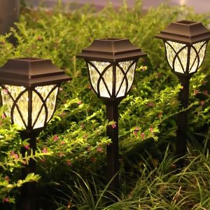 Đèn hình vuông năng lượng mặt trời cao cấp trang trí sân vườn tiểu cảnh ngoài trời