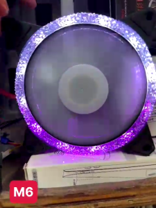 Quạt Tản Nhiệt Red Dragon pha lê Led RGB cắm trực tiếp không cần qua hub Pha lê-kèm vít-M6