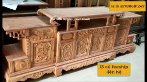 Tủ Sừng Trâu gỗ hương 240x50x87 kê tivi nội thất cao cấp