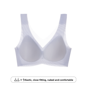 MiiOW | Ice Silk Seamless Womens Underwear Summer Thin Vest Style Bra No Steel Ring Small Chest Gather 2025 Season Youth Female
