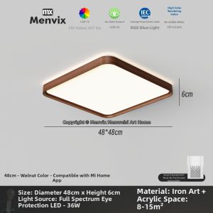 Menvix | Retro Wooden Color Ceiling Light