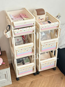 ตู้เก็บของแบบเคลื่อนที่หลายชั้น ความจุขนาดใหญ่ สำหรับห้องนอน ชั้นวางของแบบเคลื่อนที่ได้ ชั้นวางของสำหรับจัดระเบียบของเล่น เครื่องเขียน กระเป๋าหนังสือ