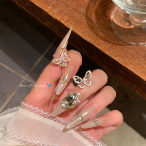 Korean Style Silver Sparkling Zircon Hollow Butterfly Earrings Women Luxury Elegant Unique Beautiful Ear Jewelry