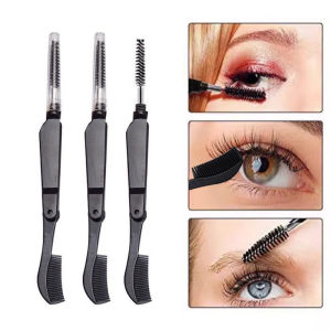 🔥Wishcat Foldable Eyelash Comb Fake Eyelash Brush Dual-head Eyebrow Comb Plastic Eyelash Brush Makeup Tool