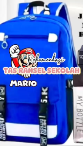 Tas Desain Unik & Stylish: Tas Ransel Bahu Ganda MARIO LOGO 0027