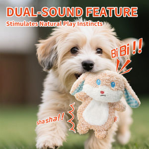 Cute small animal vocal toys dog plush toys  full body rattle paper built-in squeaker reduces loneliness Consolidates