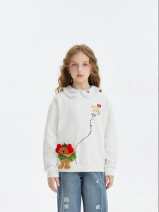 Cute Spring Casual Long Sleeve Round Neck Hoodie