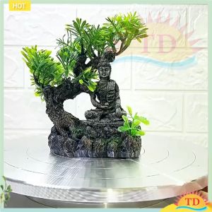 Tượng Phật thiền trang trí bể cá bể bán cạn bể thủy sinh Mô hình trang trí