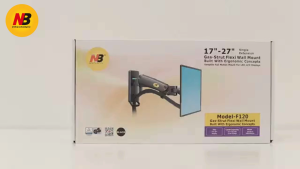 NB North Bayou F120 17”- 27” 19 20 22 24 Inch Gas Strut TV Monitor Single Arm Wall Mount Bracket F120
