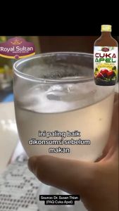 Cuka Apel Asli Original - Cuka Apel Ori Premium Organik Untuk Obat Obat Lambung dan Maag Kronis