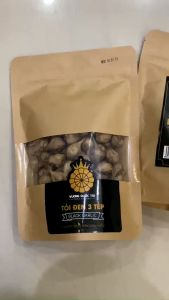 Tỏi Đen Lý Sơn chính gốc Vương Quốc Tỏi loại 3 tép tốt cho tim mạch sức đề kháng túi 200g