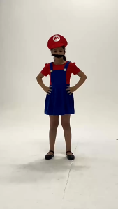 (Ready Stock) Super Mario Bros Luigi Cosplay for Kid and Adult Malaysia Costume Halloween Party Performance