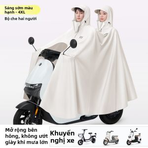 QUANYAN | Áo Mưa Dày Phóng To Cho Hai Người Đi Xe Tự Động Chống Nước