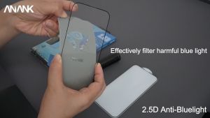 Dán kính cường lực màn hình cho iPhone 11 12 13 14 15 Pro Max 14 15 Plus XR hiệu ANANK Glass Pro 9H mỏng 0.25mm phủ nano hạn chế bám vân tay công nghệ anti-Scratch độ cứng gấp 3 lần miếng dán thường