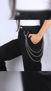 1/2 Layer Pant Chain Fashion Mens Pant Chain Jeans Chain Punk Hip Hop Metal Silver Pant Chain Waist Chain