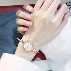 Đồng Hồ Thạch Anh Nữ Thời Trang Sang Trọng Màu Vàng Đồng Hồ Đeo Tay Nữ Dây Đeo Tinh Xảo Đồng Hồ Đeo Tay Nữ Hiển Thị Số La Mã Đồng Hồ Đeo Tay Bằng Thép Không Gỉ