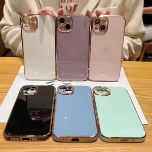 New Case OPPO A79 5G Luxury Plating Casing Silicone Stand Back Cover