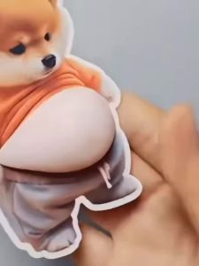 Cute Shiba Inu Silicone Belly Door StopperSelf-Adhesive Sticker Door Stop Anti-Collision Stickers For Home Car Door Protector