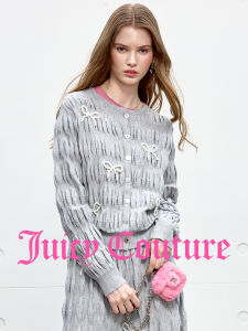 Juicy Couture | Grey Bow Decorated Knit Top