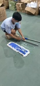 Dust Mop Complete 24(60cm) Floor Dust Mop Set Industrial Commercial Heavy Duty Washable Square Conference hall Hoter lobby Shopping mall Dust Mop MOP09