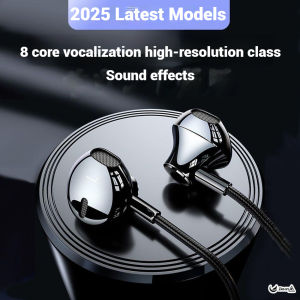 ZNW HD Wired Flat Ear Earphones In-line Intelligent Wire Control Headphone Noise Reduction Music Earphones HIFI Sound Quality Headset Ergonomic Design Earbuds Built-in Microphone Earplugs