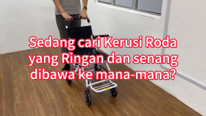 [Same-Day Delivery] 9.5KG Foldable Lightweight Travelling Wheelchair 16 Inch Seat Kerusi Roda Ringan