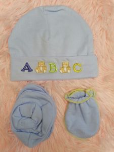 👶Newborn Baby Hat Mittens Booties Set Baby accessories 新生儿 帽手脚套三件套手套🧤🧢