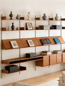 ALEDAN | Stainless Steel Retro Style Adjustable Bookshelf