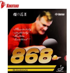 2PC ITTF Approved KOKUTAKU 868 Table Tennis Rubber Pimples-in 2.2mm Thickness Elastic Ping Pong Rubber Sheet Soft Sponge Fine Control