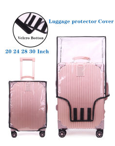 Transparent PVC Luggage Cover DustProof Waterproof Trolley Suitcase Cover Travel Case Elastic Cover