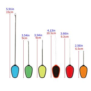 Hirisi Carp Fishing Bait Needle Set Sharp Tip Pop Up Boilie Rigs Splicing Needle Grip Stainless Steel Fishing Accessories BT600