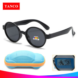 TANCO 1016Q แว่นตากันแดดเด็กแว่นตาโพลาไรซ์สีสันกรอบซิลิโคนยืดหยุ่นเลนส์ HD UV400พร้อมกล่องแว่นตา