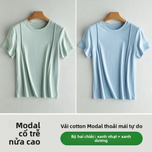 MiiOW | Áo thun cotton Modal tay ngắn mùa hè MiiOW Cat Person thoáng khí thoải mái thường ngày cổ tròn dáng rộng