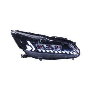 YLKJAUTO | For 2016-2017 Accord 9th Gen Laser Lens LED DRL Flowing Turn Signal Headlight Assembly