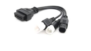 3 IN 1 Motorcycle OBD2 Extended Cable For Yamaha 3pin 4pin For Honda 6pin to 16pin OBDII  Adapter Diagnostic Connector Cables