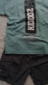 Setelan Kaos NAVY ROCKET Dan Dusky Cringkle Pendek Anak Usia 4-12thn Staylish