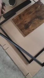 Floor-standing storage rack iron and wood combined multifunctional display rack large-capacity vinyl record player storage double-layer display rack and canvas storage bag combination