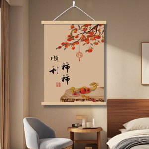 New Chinese Style Decorative Painting Electric Meter Box Cover Vertical Hanging Artwork for Living Room And Restaurant Wall