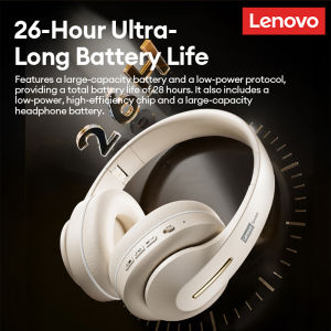 Lenovo | Lenovo Bluetooth 6.0 Over-Ear Headsets Low Latency Music Wired/Wireless Headphones Noise Reduction Stereo Sound LES-107 Earbuds