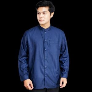 baju KOKO HAIBAH PREMIUM model AMMU saku samping bahan toyobo katun