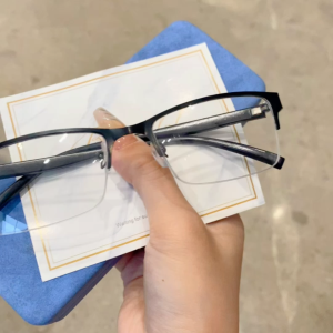Fashion Matching Half Black Frame Glasses For Men Anti-Blue Light Can Be Replaced Lens Computer Reading Glasses