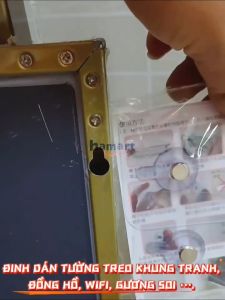 Đinh Móc Treo Khung Tranh Ảnh Không Khoan Dán Tường Đa Năng Vít Treo Cục Wifi Gương Nhà Tắm Đồng Hồ