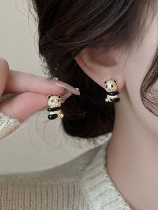 YICAN | Panda-shaped Luxury Diamond-studded Earrings S925 Silver