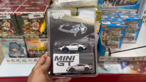 Mô Hình Xe Mini GT No. 853 Porsche 911 GT3 RS Weissach White-Blue Blister