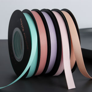 Handmade Milk Silk Ribbon DIY Hair Accessories Bow Knot Packaging Gift Box Hair Decorations One Centimeter Width Twenty Yards Length