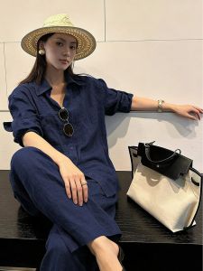 LIANGYILAILIN | Summer Sun Protection Linen-Like Shirt and Casual Pants Set