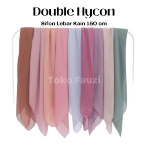 1m Kain Sifon Fine Double Hycon Meteran Lebar 150cm Bahan Jilbab segi Empat Lebar 150 Cm Untuk Jilbab Bahan Polyester Transparan Pilihan Warna Beragam Untuk Hijab Gaya Glamour Dan Modern - Lazada