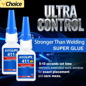 Newly Upgraded 411 Slime Super Glue Quick-Drying in 3 Seconds Cyanoacrylate Suitable for Plastic Metal Wood Ceramic Repair