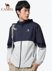 Camel mens UPF 50+ sun protection jacket lightweight Ice Silk Anti-ultraviolet coat