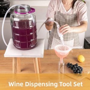MOMIAN | Wine Siphon For Barrelled Rice Wine Manual Hand Press Long Silicone